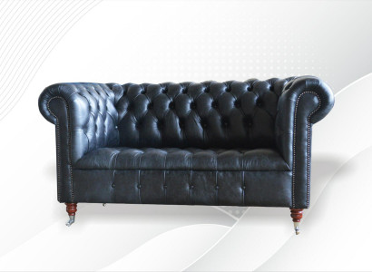 Chesterfield Upholstered Couch Leather Couches Sofa Suite Two-Seater Sofas Velvet New
